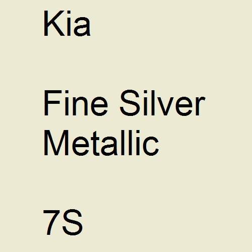 Kia, Fine Silver Metallic, 7S.